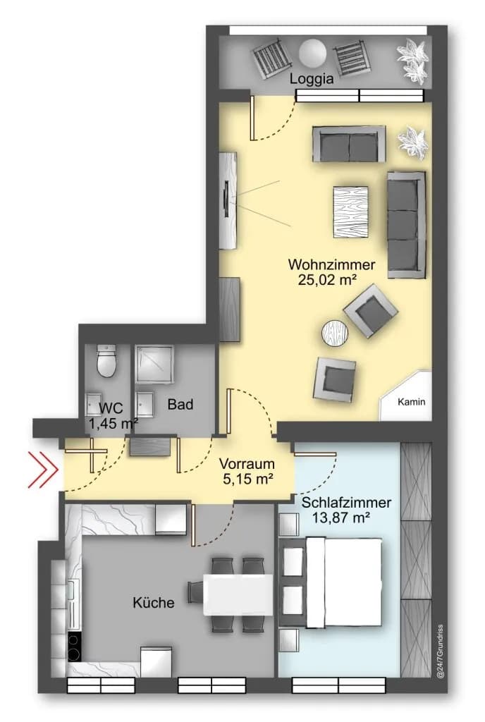 2-Zimmer-Wohnung kaufen in Baden – 68,2 m², € 260.000 – Bild 18 von 18