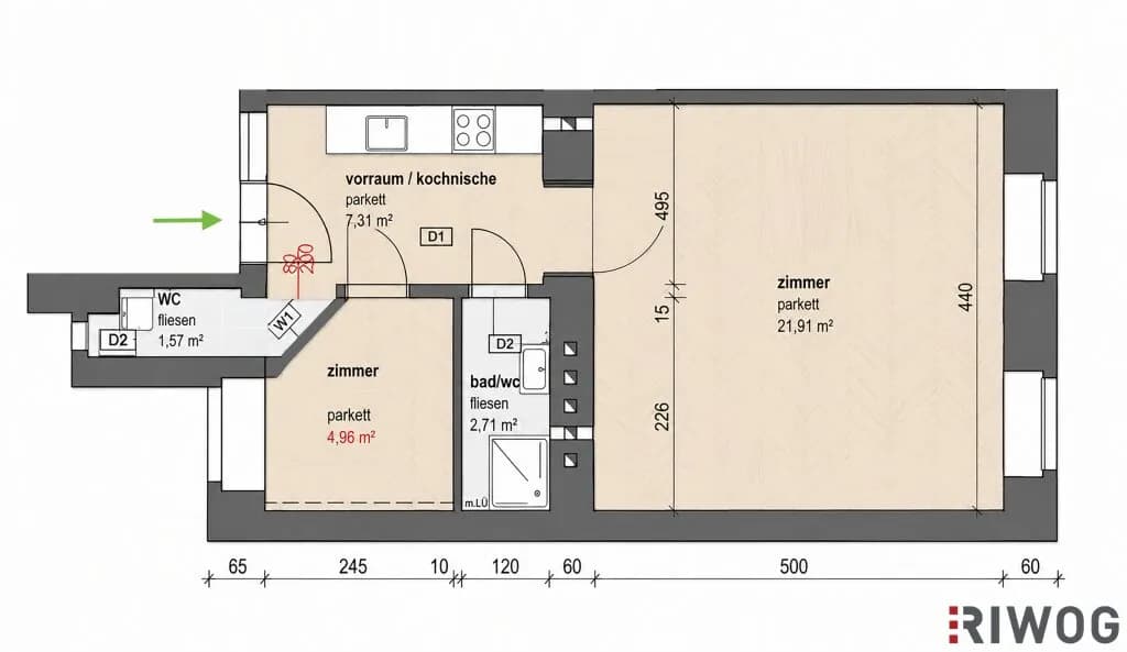 2-Zimmer-Wohnung kaufen in Wien – 38,46 m², € 215.000 – Bild 29 von 29