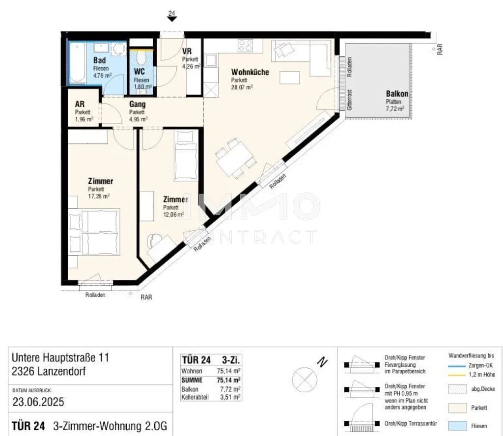 3-Zimmer-Wohnung kaufen in Bruck an der Leitha – 80,3 m², € 345.000 – Bild 2 von 7