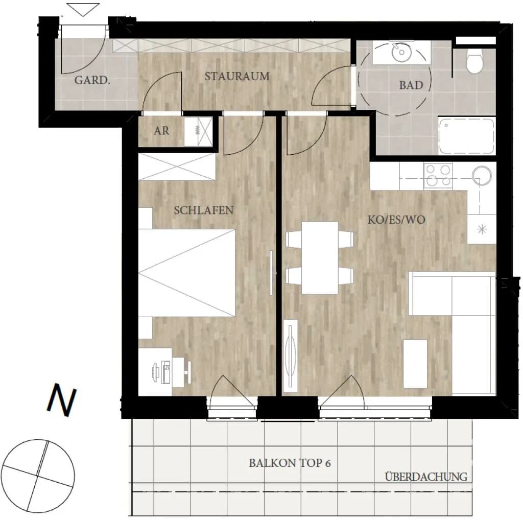 2-Zimmer-Wohnung kaufen in Graz – 55,1 m², € 278.000 – Bild 9 von 10