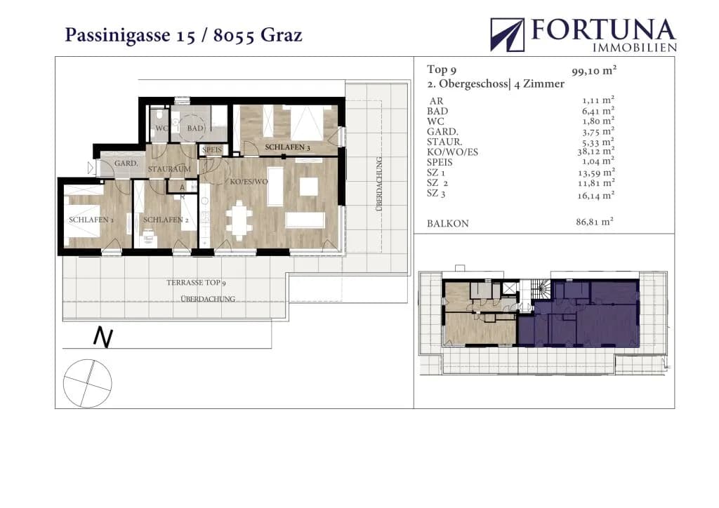 4-Zimmer-Wohnung kaufen in Graz – 99,1 m², € 659.000 – Bild 11 von 12