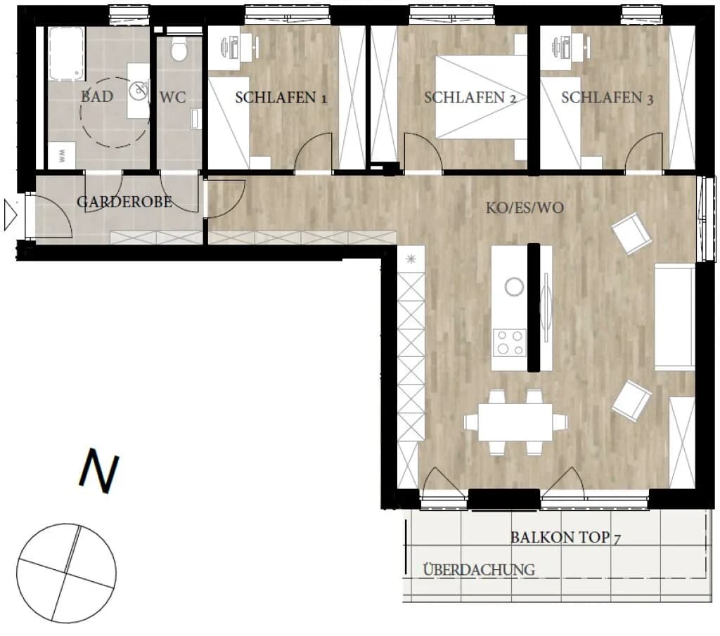 4-Zimmer-Wohnung kaufen in Graz – 95,28 m², € 484.000 – Bild 10 von 10