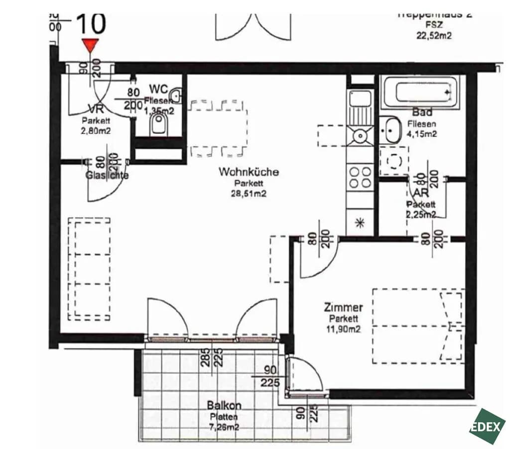 2-Zimmer-Wohnung mieten in Wien – 51 m², € 979 – Bild 20 von 20