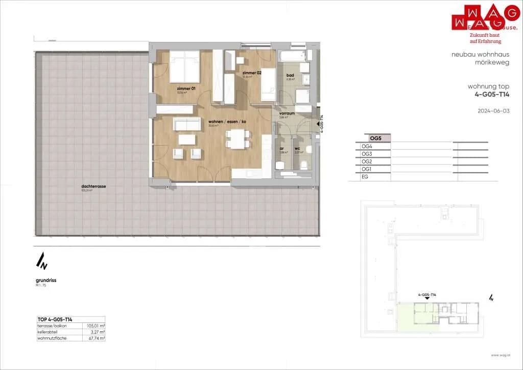 3-Zimmer-Wohnung kaufen in Linz – 67,74 m², € 562.680 – Bild 25 von 27