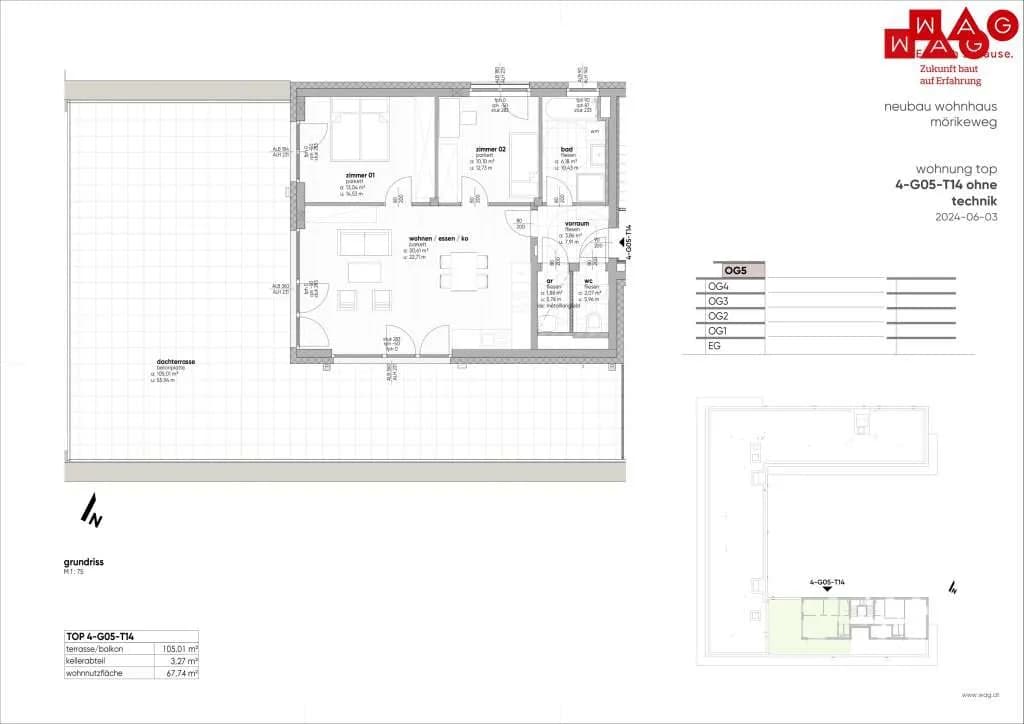 3-Zimmer-Wohnung kaufen in Linz – 67,74 m², € 562.680 – Bild 26 von 27