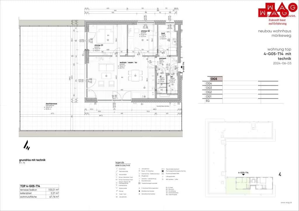 3-Zimmer-Wohnung kaufen in Linz – 67,74 m², € 562.680 – Bild 27 von 27