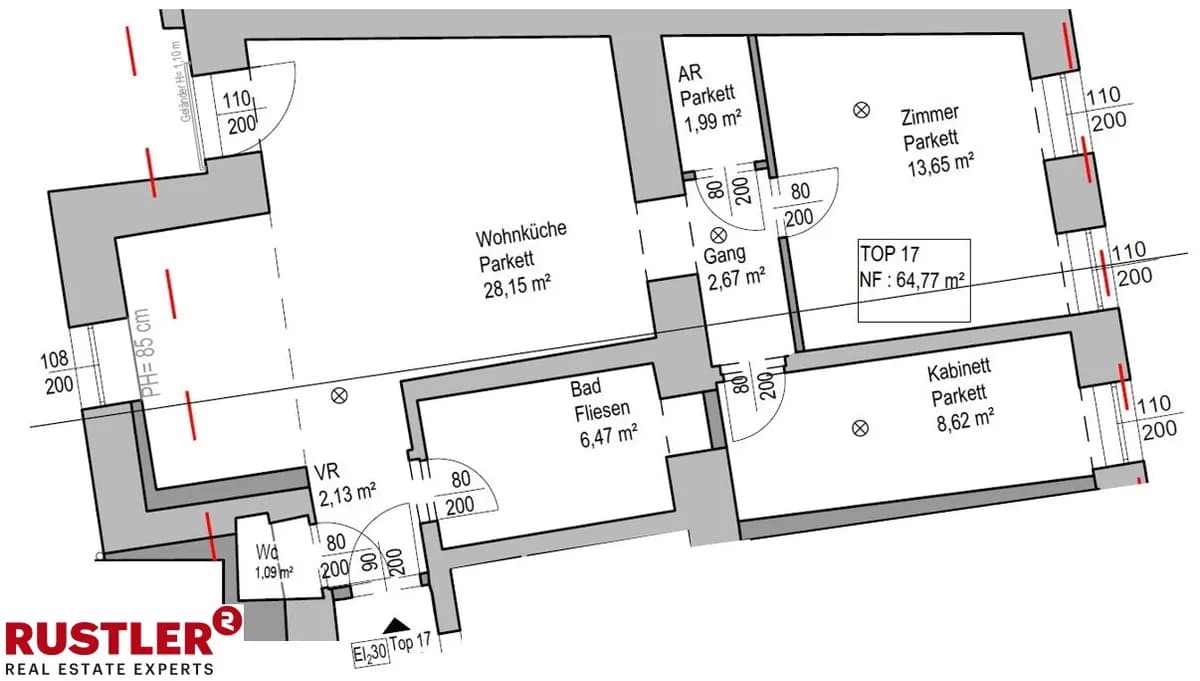 3-Zimmer-Wohnung kaufen in Wien – 64,77 m², € 375.000 – Bild 10 von 17