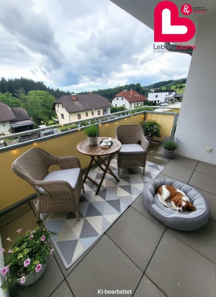 3-Zimmer-Wohnung mieten in Rohrbach – 76,89 m², € 815