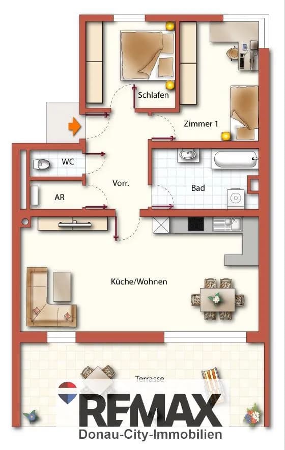3-Zimmer-Wohnung kaufen in Baden – 80 m², € 350.000 – Bild 3 von 5