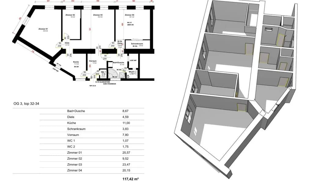 4-Zimmer-Wohnung kaufen in Wien – 117,42 m², € 490.000 – Bild 23 von 24