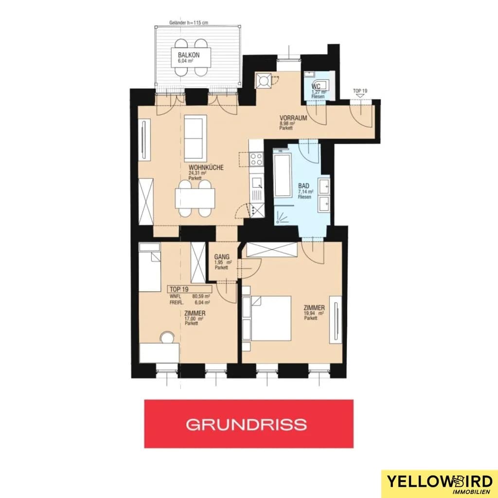 3-Zimmer-Wohnung kaufen in Wien – 80,59 m², € 549.000 – Bild 15 von 15