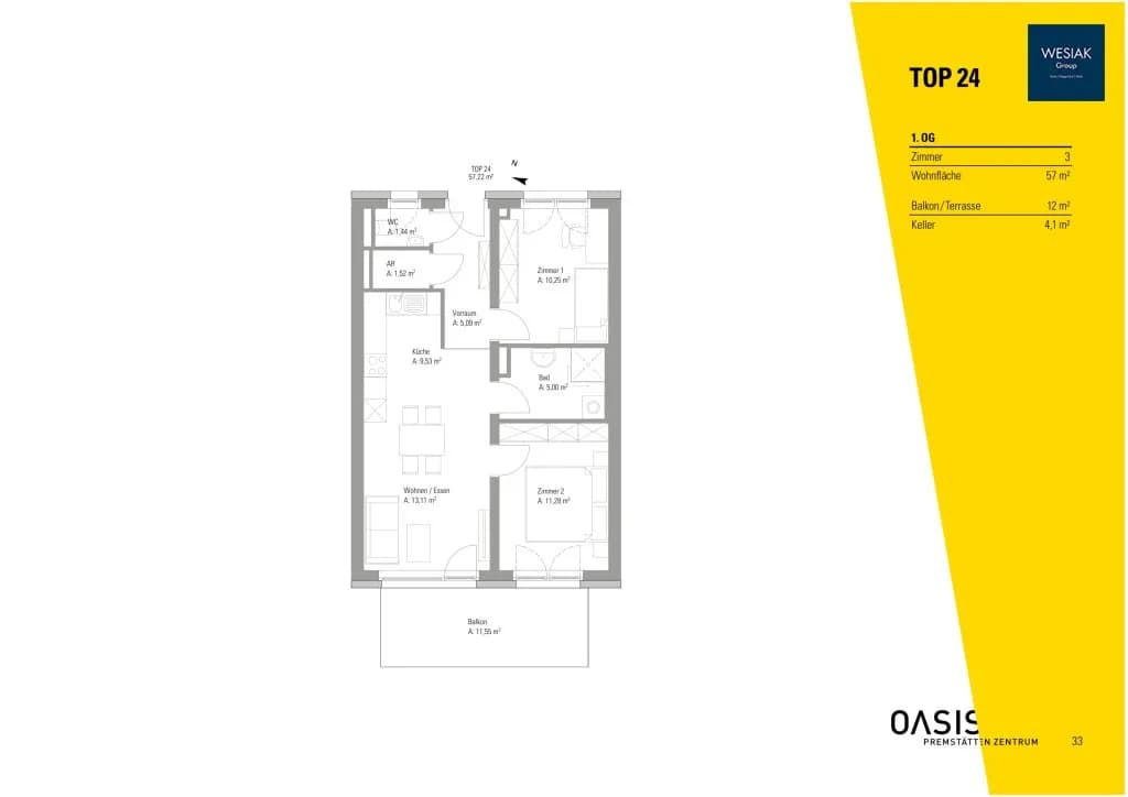 3-Zimmer-Wohnung mieten in Graz-Umgebung – 57 m², € 935 – Bild 5 von 5