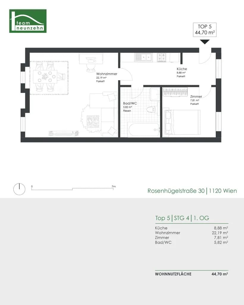 2-Zimmer-Wohnung kaufen in Wien – 44,24 m², € 229.000 – Bild 27 von 27