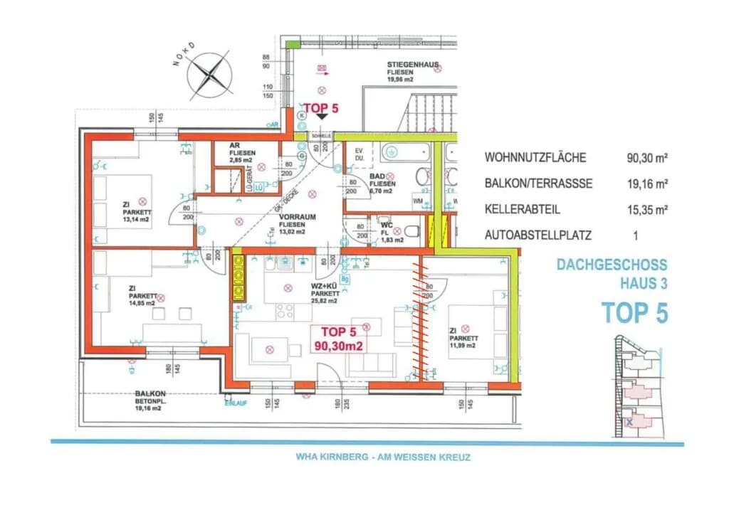 3-Zimmer-Wohnung mieten in Melk – 90,78 m², € 849 – Bild 11 von 11