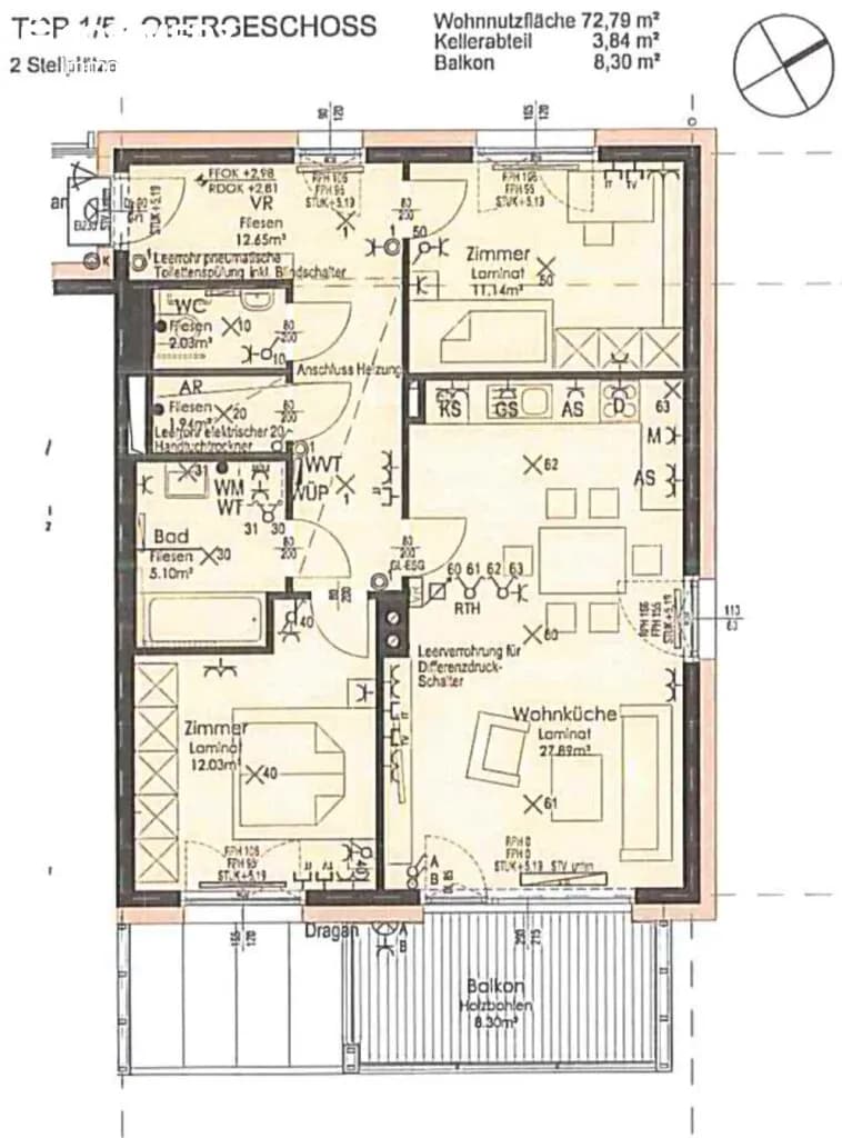 3-Zimmer-Wohnung mieten in Melk – 72,79 m², € 850 – Bild 4 von 4