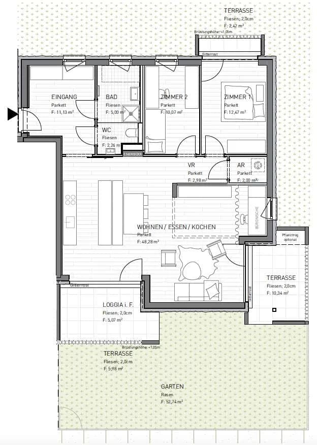 3-Zimmer-Wohnung kaufen in Klagenfurt – 94,19 m², € 418.100 – Bild 9 von 9