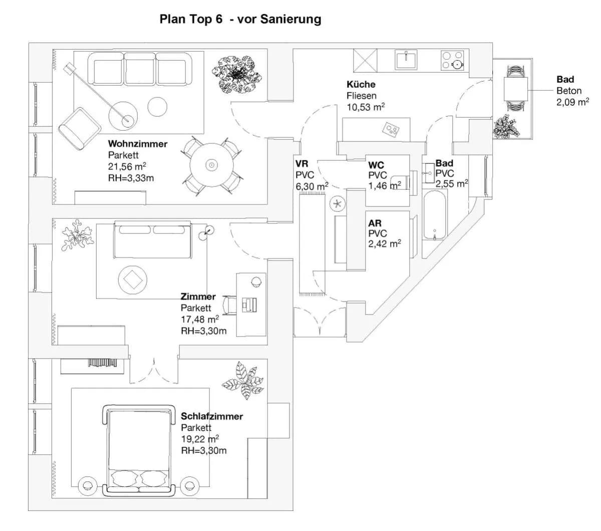 4-Zimmer-Wohnung kaufen in Graz – 81 m², € 169.000 – Bild 3 von 22