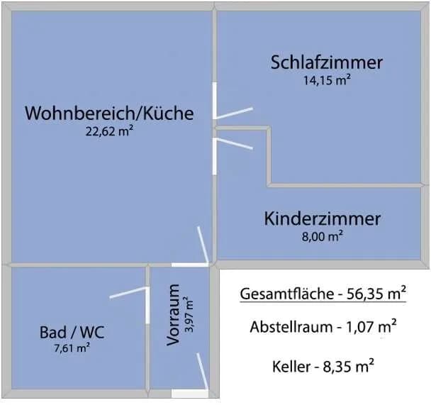 3-Zimmer-Wohnung mieten in Sankt Veit an der Glan – 56 m², € 590