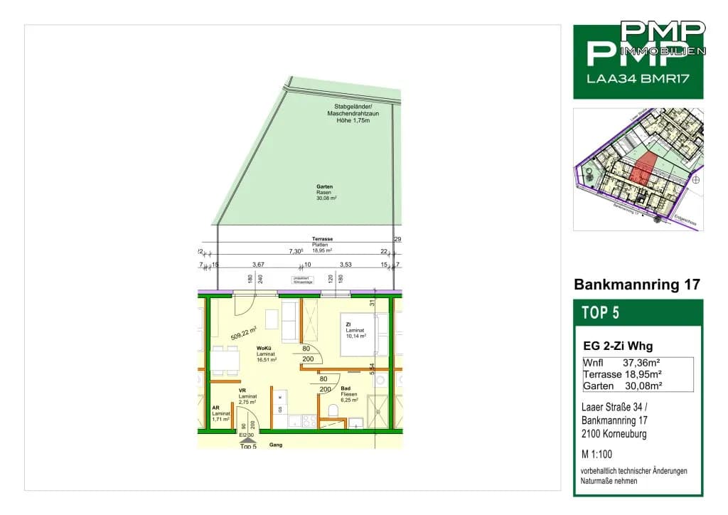 2-Zimmer-Wohnung kaufen in Korneuburg – 37,36 m², € 227.500 – Bild 13 von 18