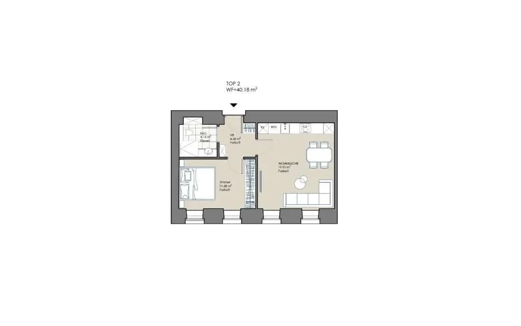 2-Zimmer-Wohnung kaufen in Wien – 41,72 m², € 169.000 – Bild 10 von 10