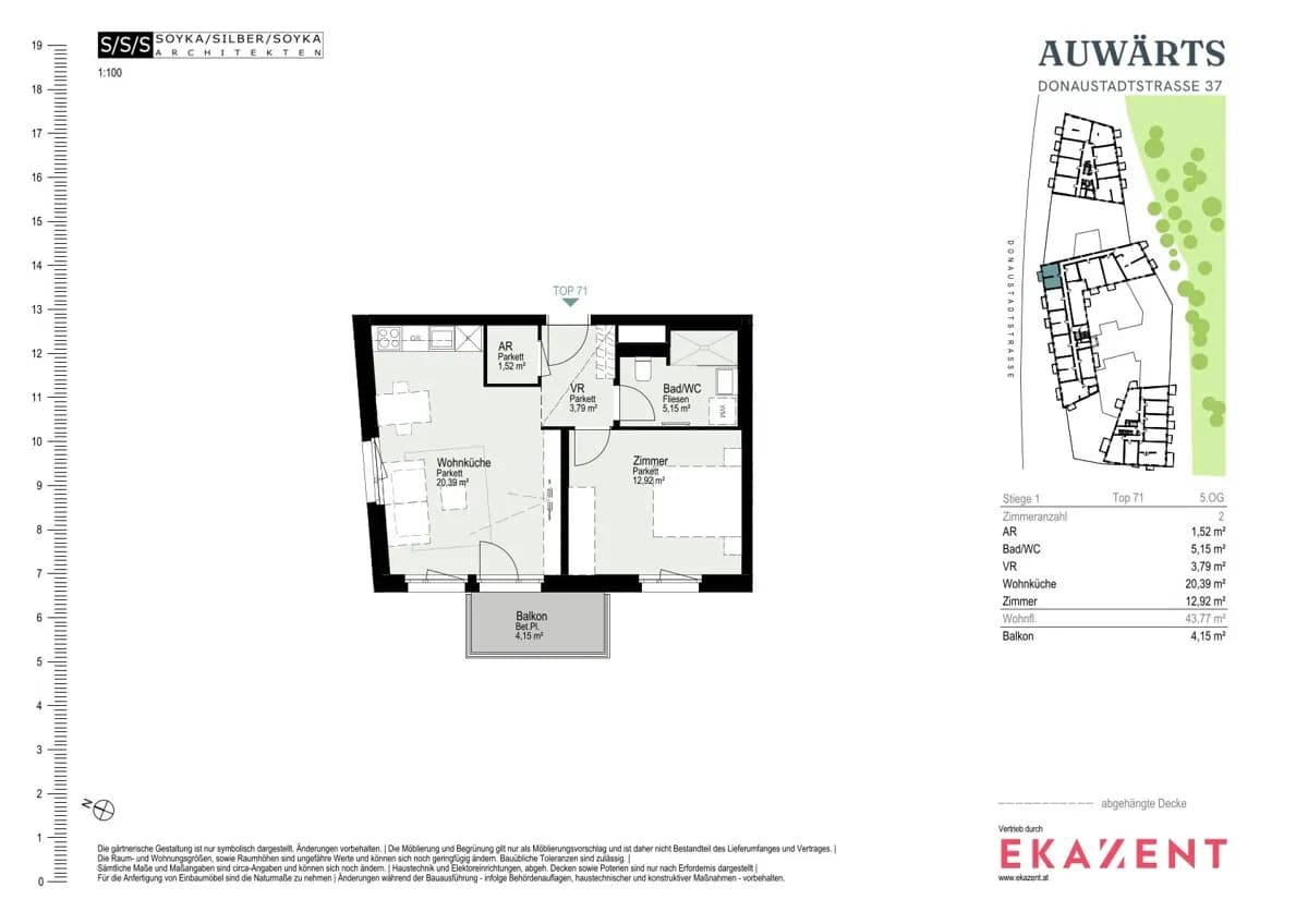 2-Zimmer-Wohnung mieten in Wien – 43,77 m², € 1.160 – Bild 8 von 8