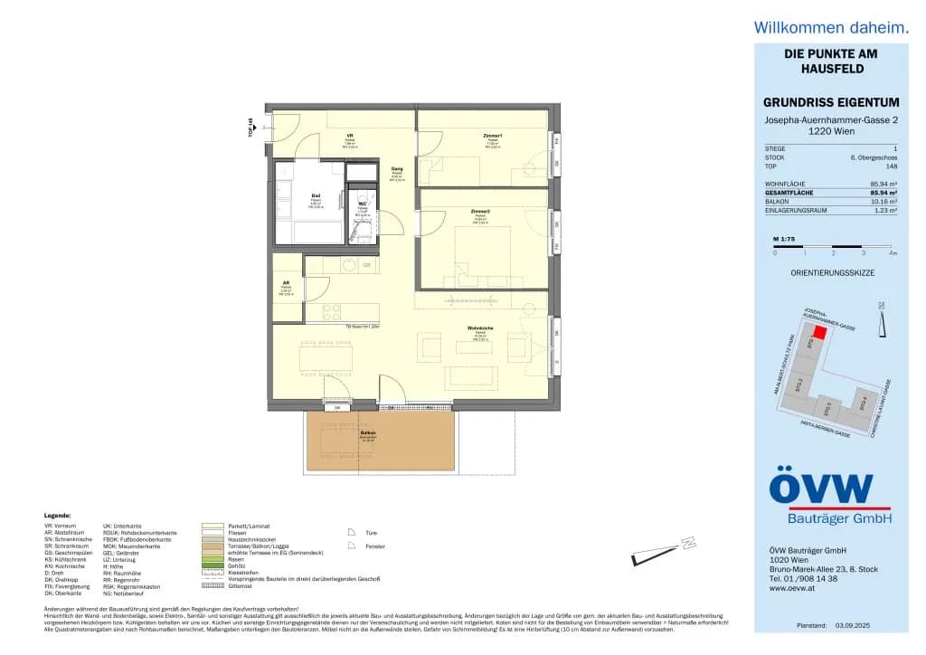 3-Zimmer-Wohnung kaufen in Wien – 85,94 m², € 495.800 – Bild 19 von 20