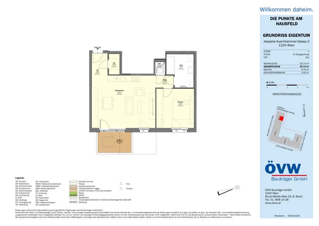 2-Zimmer-Wohnung kaufen in Wien – 63,74 m², € 348.900 – Bild 19 von 20