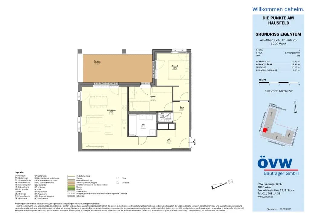 3-Zimmer-Wohnung kaufen in Wien – 75,35 m², € 449.800 – Bild 19 von 20