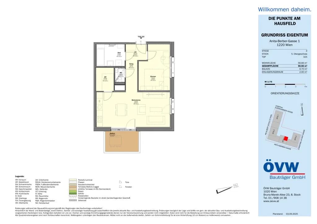2-Zimmer-Wohnung kaufen in Wien – 56,66 m², € 319.500 – Bild 19 von 20