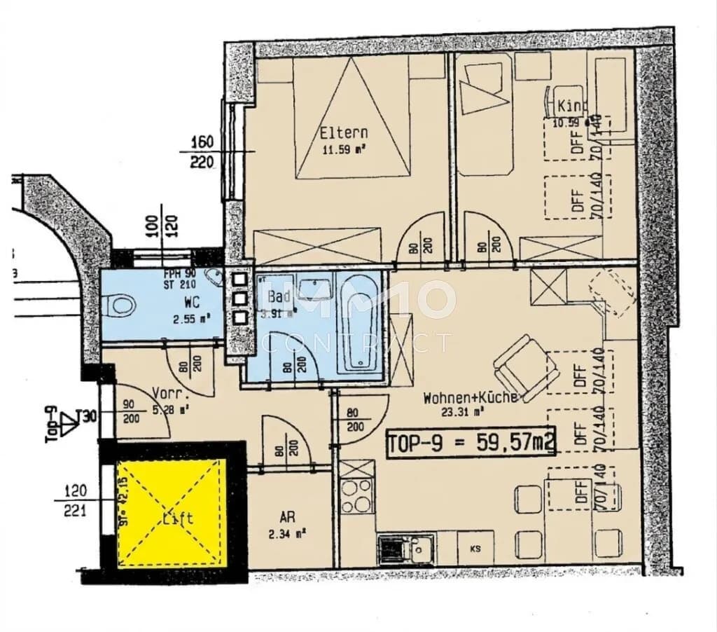 3-Zimmer-Wohnung mieten in Wels – 59,57 m², € 797 – Bild 15 von 15
