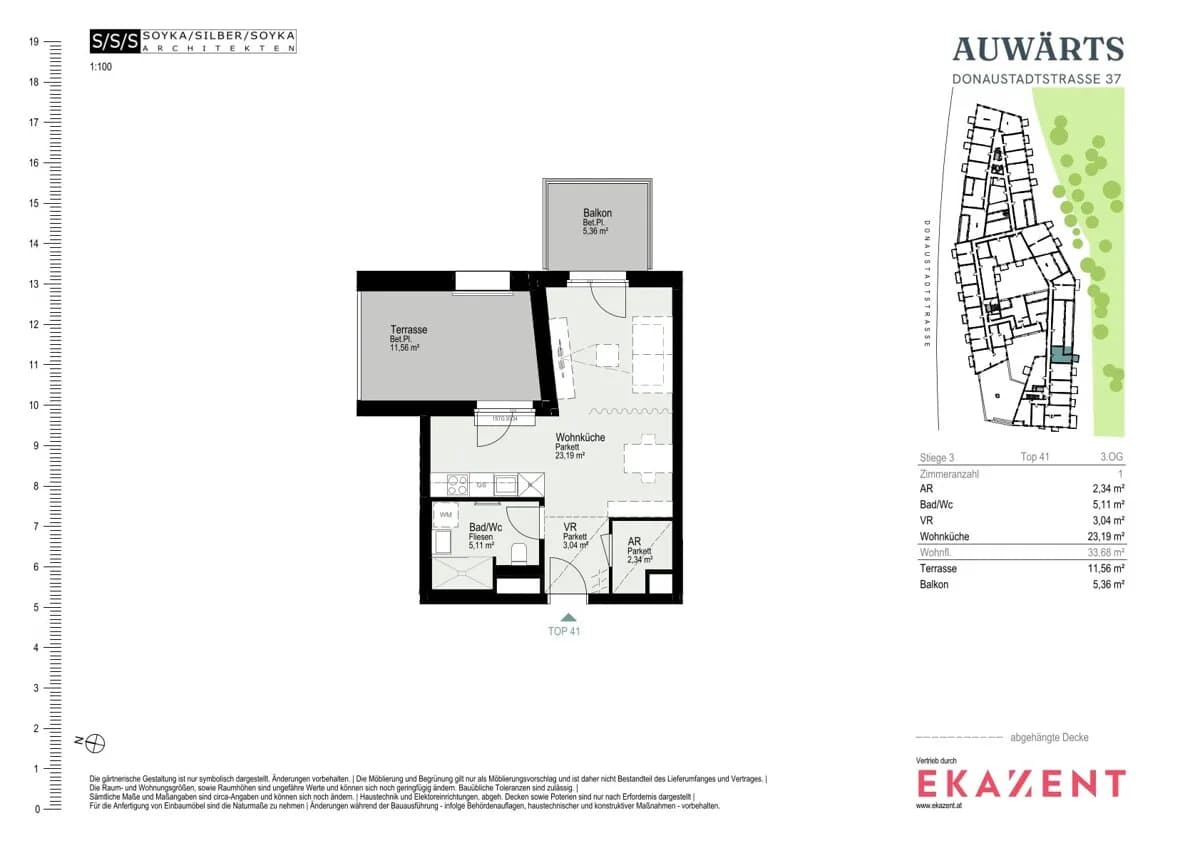 1-Zimmer-Wohnung mieten in Wien – 33,68 m², € 977 – Bild 8 von 8
