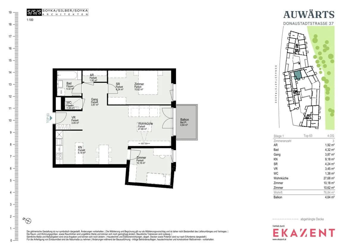 3-Zimmer-Wohnung mieten in Wien – 76,85 m², € 1.970 – Bild 8 von 8