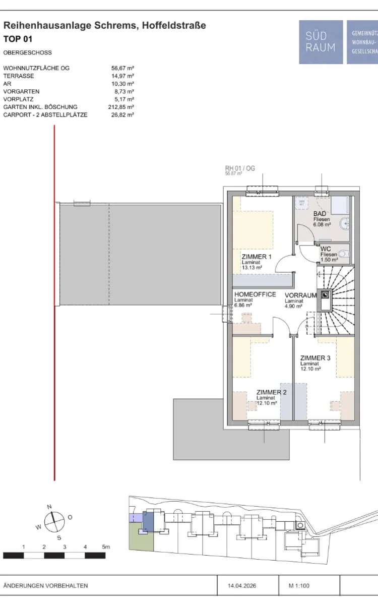 4-Zimmer-Haus mieten in Gmünd – 108,47 m², € 1.335 – Bild 3 von 3