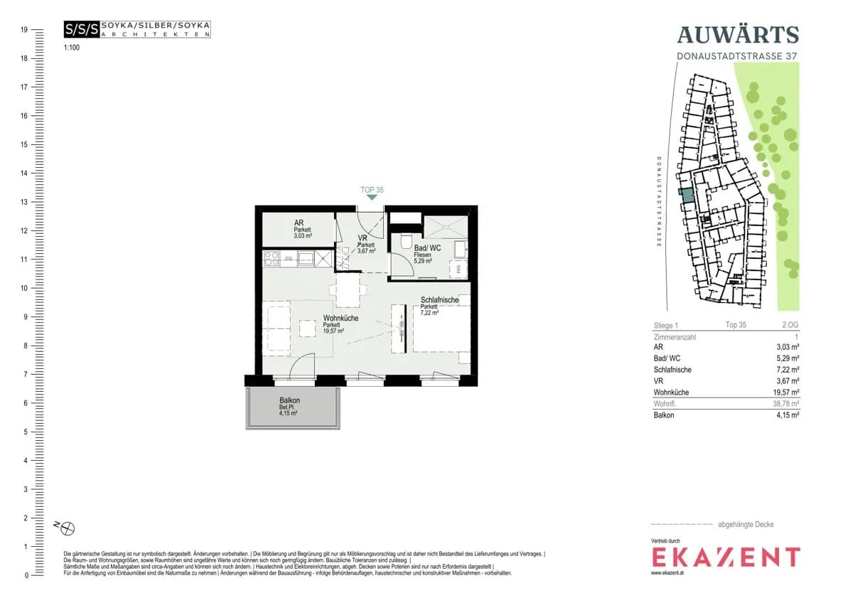 1-Zimmer-Wohnung mieten in Wien – 38,66 m², € 990 – Bild 8 von 8