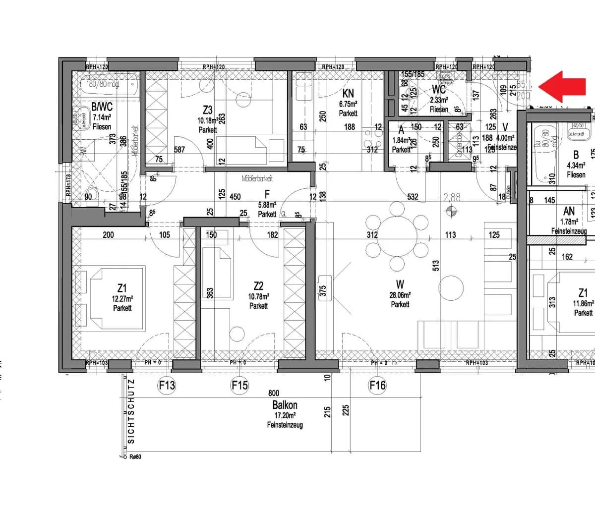 4-Zimmer-Wohnung mieten in Leibnitz – 89,2 m², € 938 – Bild 2 von 2
