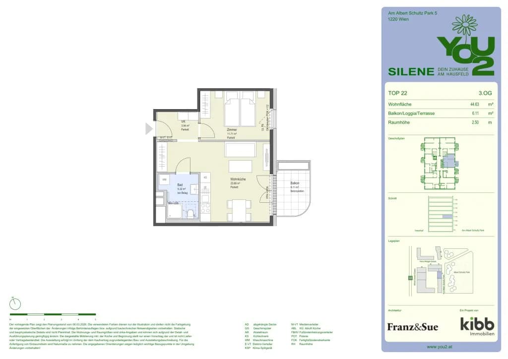 2-Zimmer-Wohnung mieten in Wien – 44,63 m², € 994 – Bild 20 von 20
