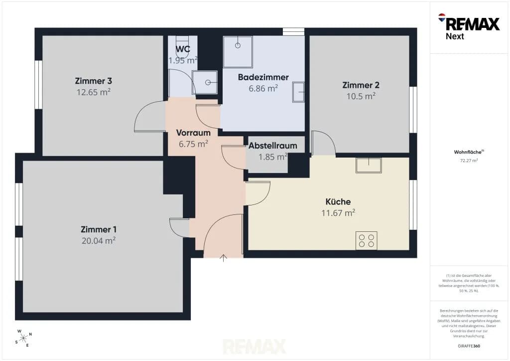 3-Zimmer-Wohnung mieten in Eisenstadt - Umgebung – 73,7 m², € 850 – Bild 14 von 14