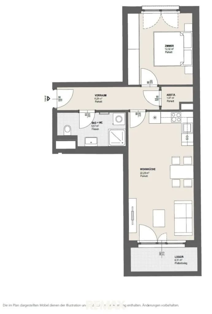 2-Zimmer-Wohnung kaufen in Wien – 48,13 m², € 265.000 – Bild 7 von 7