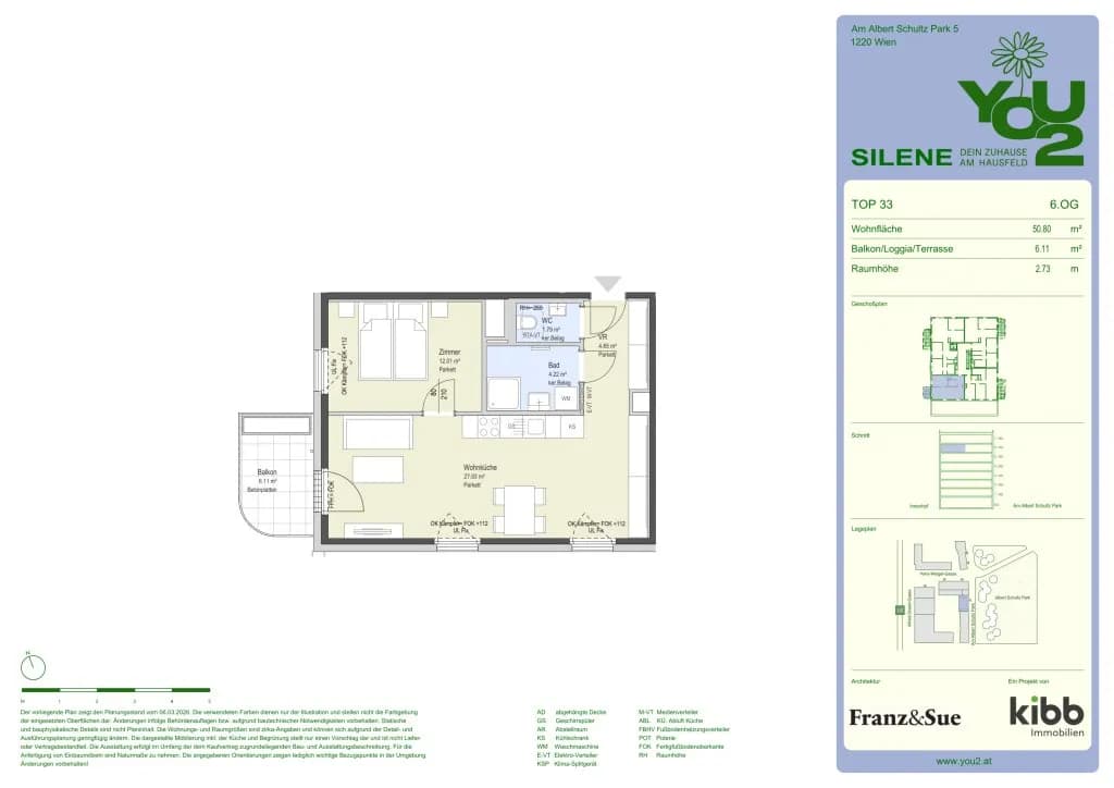 2-Zimmer-Wohnung mieten in Wien – 51,26 m², € 1.144 – Bild 24 von 24
