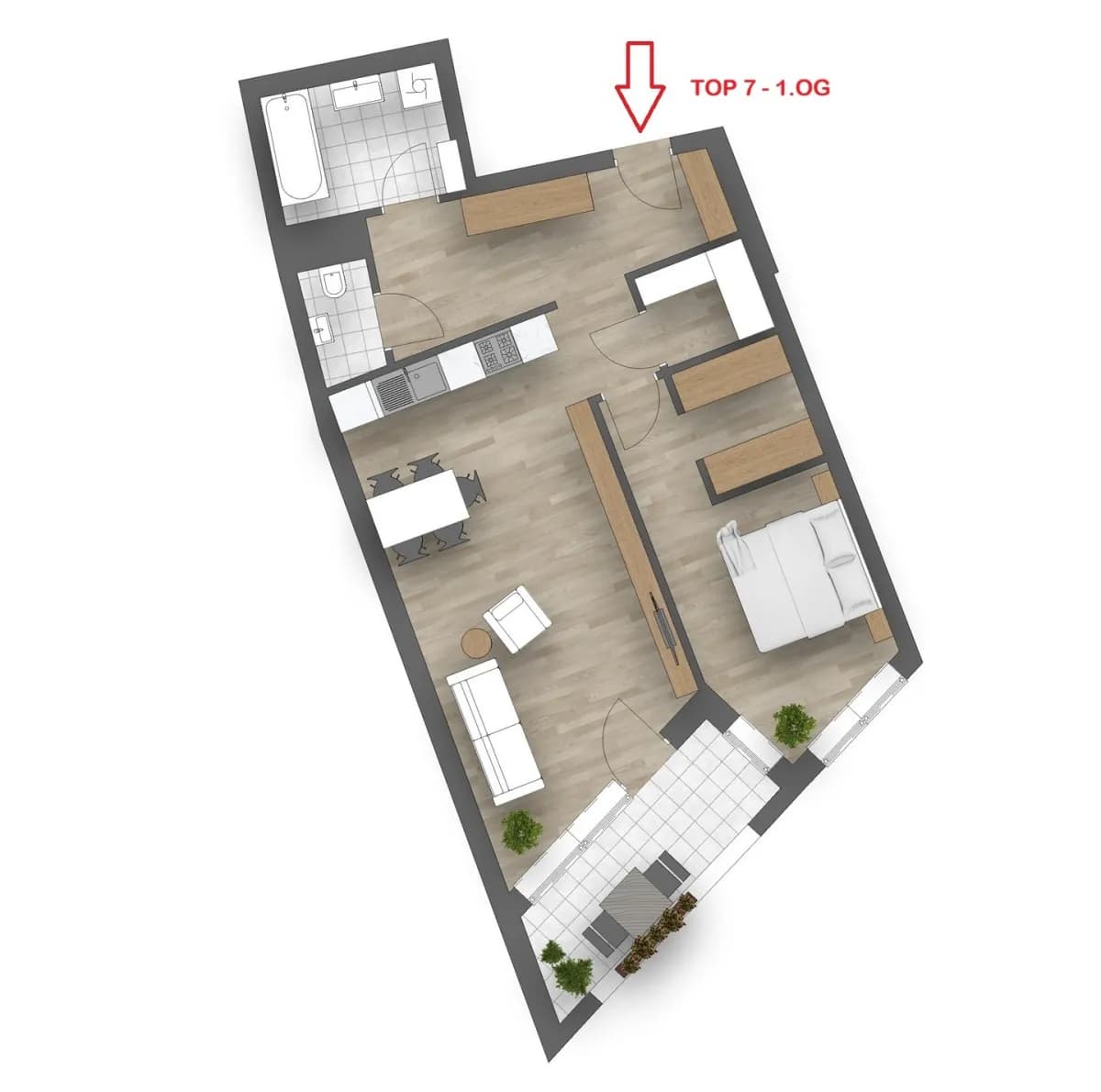 2-Zimmer-Wohnung kaufen in Korneuburg – 67,23 m², € 270.000 – Bild 6 von 21