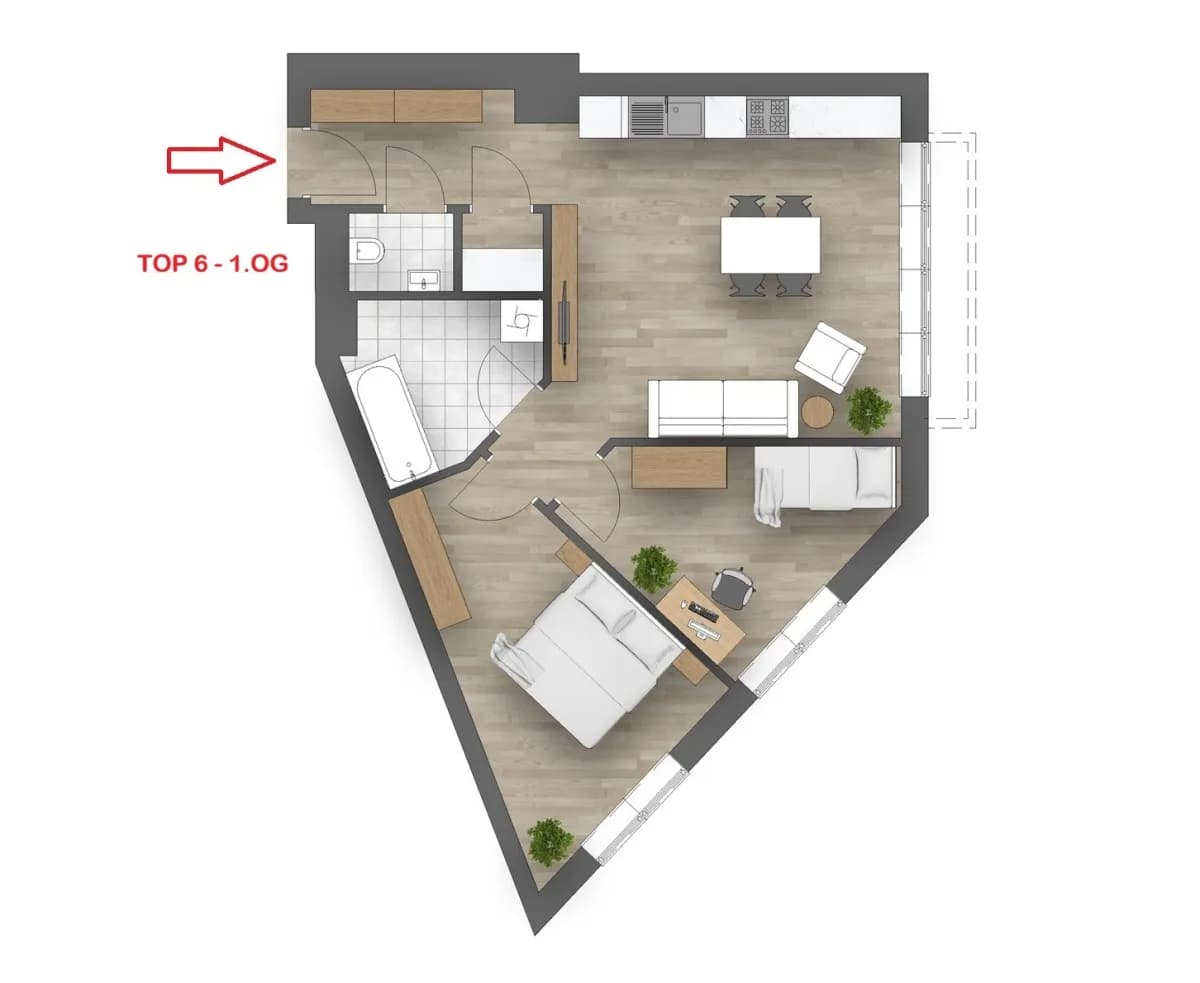 3-Zimmer-Wohnung kaufen in Korneuburg – 64,68 m², € 255.000 – Bild 6 von 23