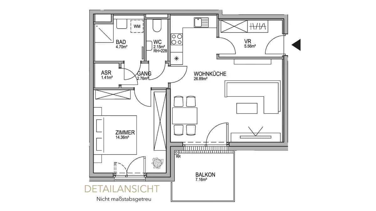 2-Zimmer-Wohnung kaufen in Wien – 57,83 m², € 495.000 – Bild 9 von 10