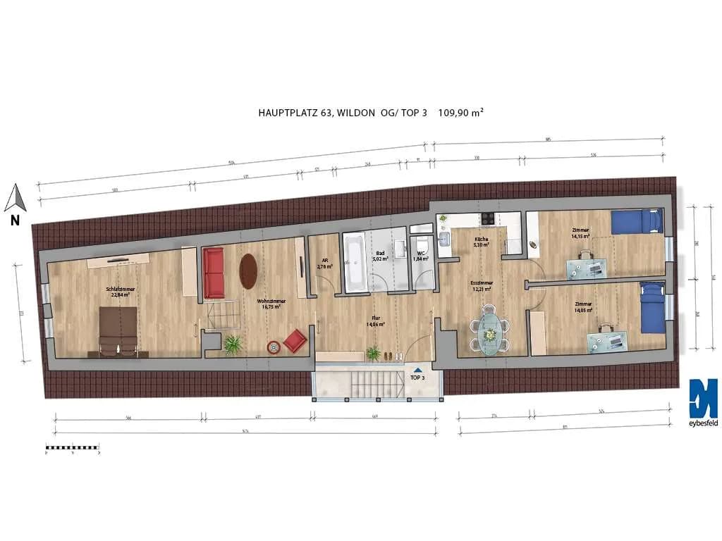 4-Zimmer-Wohnung mieten in Leibnitz – 110 m², € 980 – Bild 26 von 27