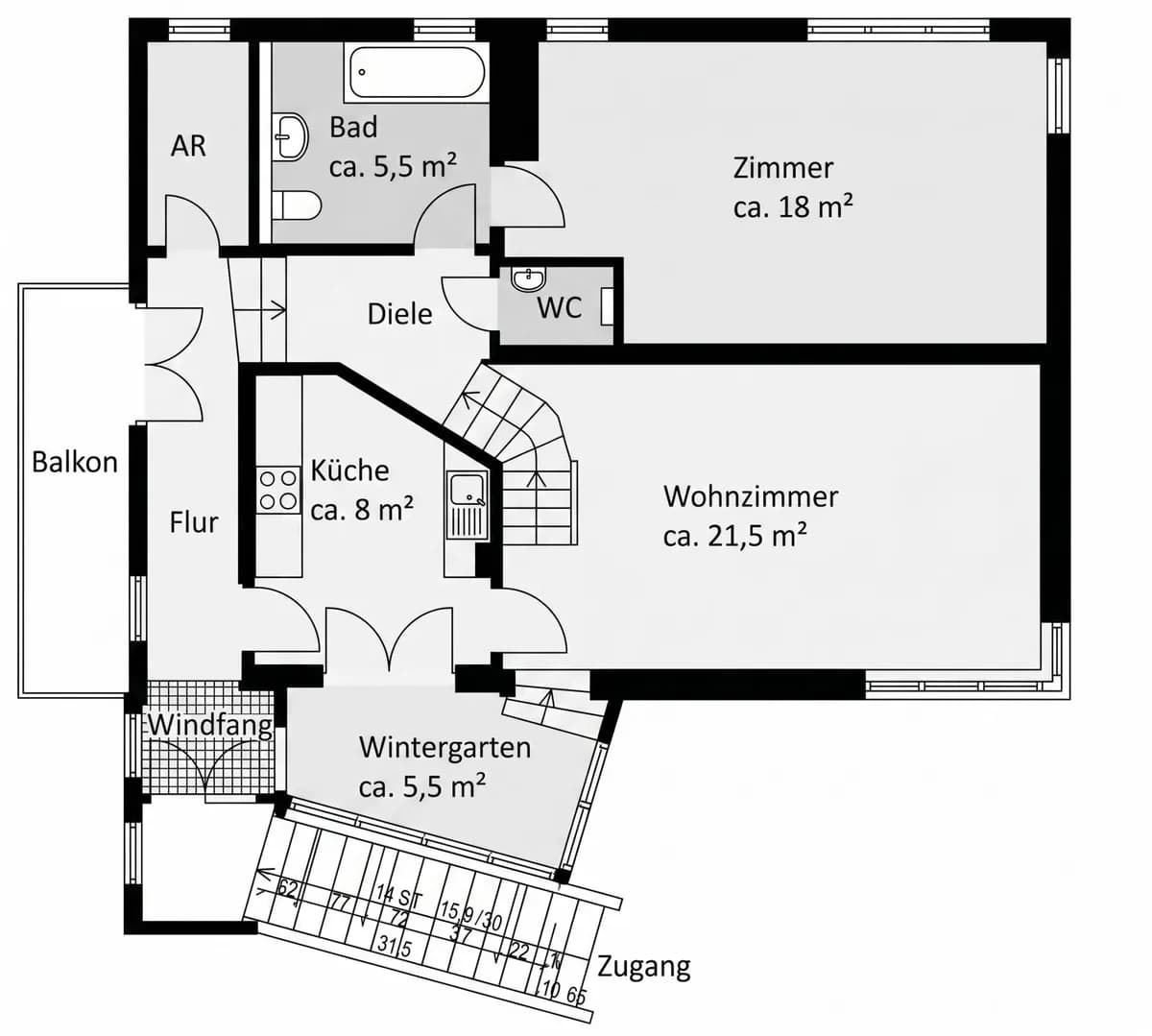 2-Zimmer-Haus kaufen in Graz – 85 m², € 399.000 – Bild 13 von 15