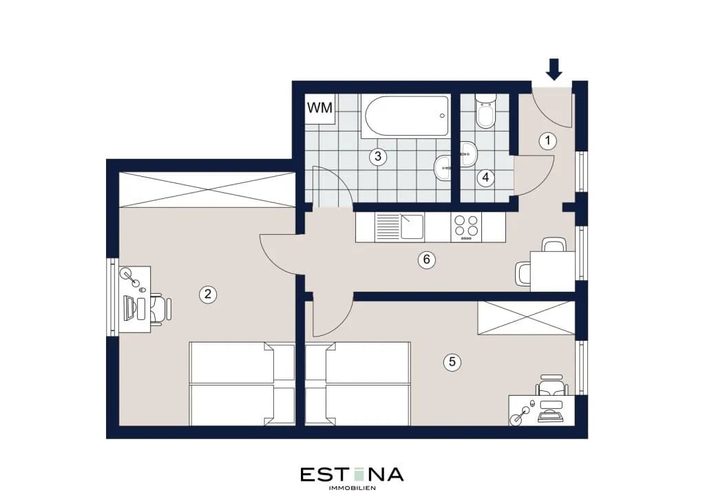 2-Zimmer-Wohnung kaufen in Wien – 56,2 m², € 375.000 – Bild 15 von 15