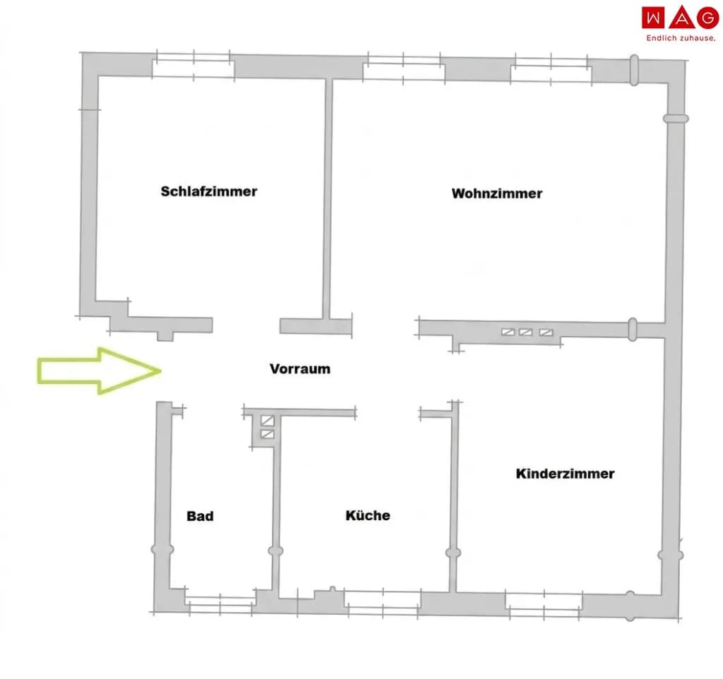 3-Zimmer-Wohnung mieten in Leoben – 69 m², € 537 – Bild 8 von 8