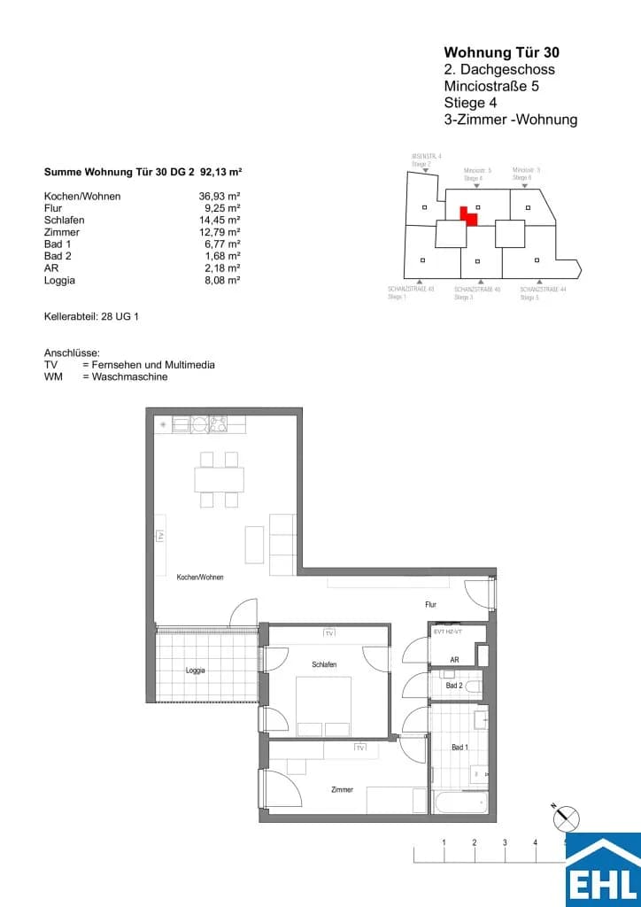 3-Zimmer-Wohnung mieten in Wien – 84,05 m², € 1.790 – Bild 9 von 9
