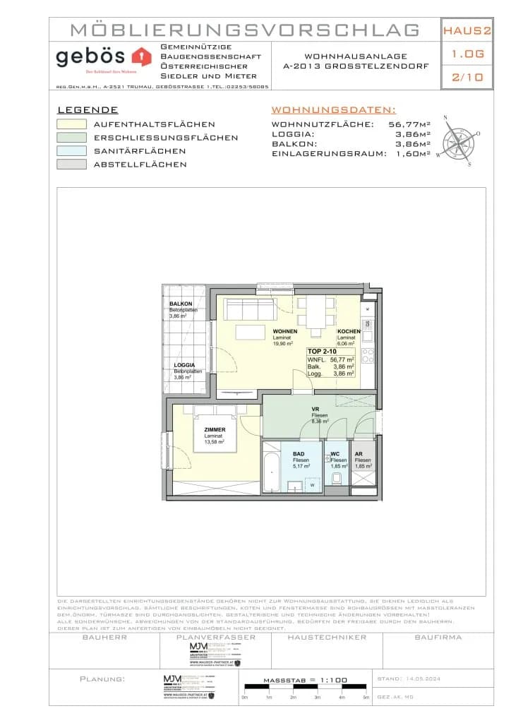 2-Zimmer-Wohnung mieten in Hollabrunn – 56,77 m², € 600 – Bild 16 von 16