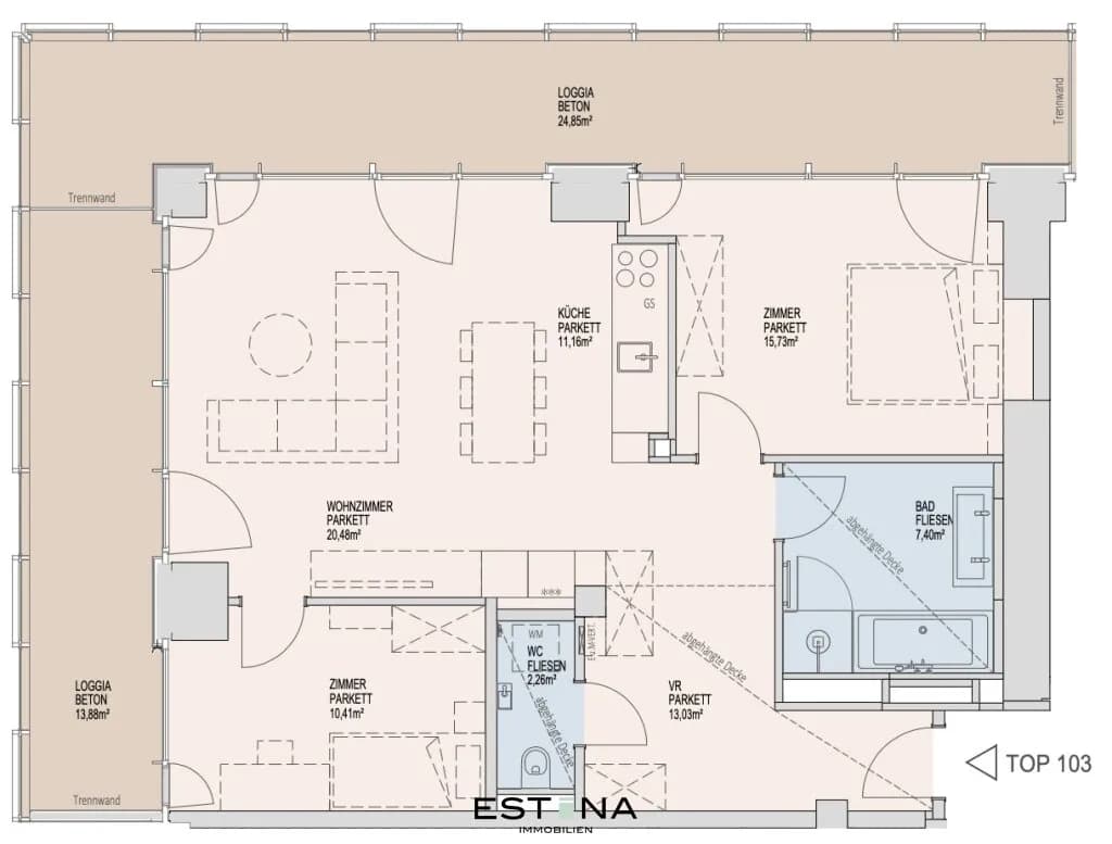 3-Zimmer-Wohnung mieten in Wien – 80,43 m², € 2.500 – Bild 24 von 24