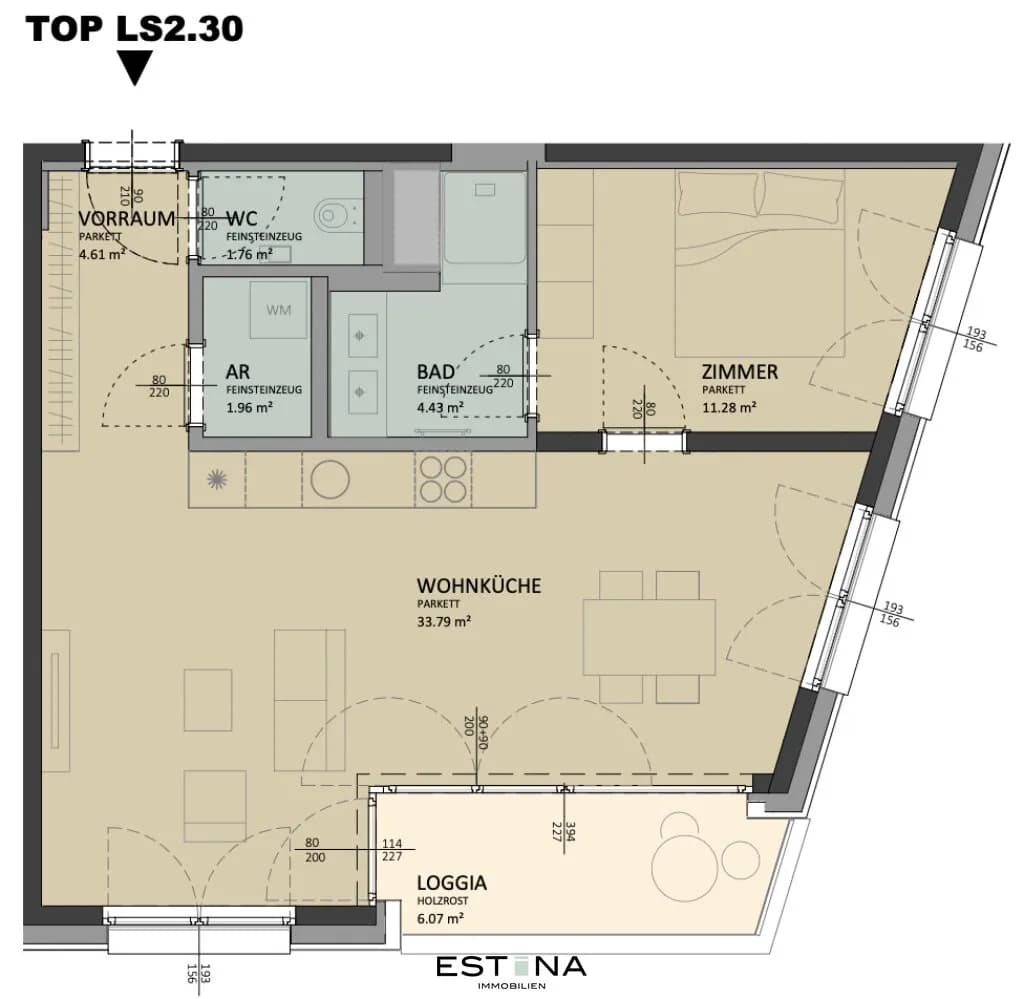 2-Zimmer-Wohnung kaufen in Wien – 57,8 m², € 420.000 – Bild 12 von 12